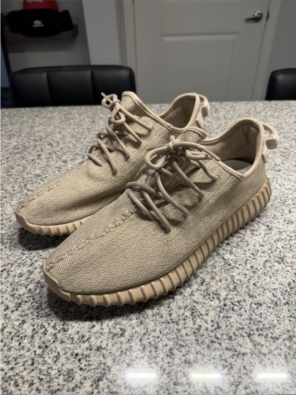 Yeezy Boost Style Tan/Cream Low-Top Sneakers